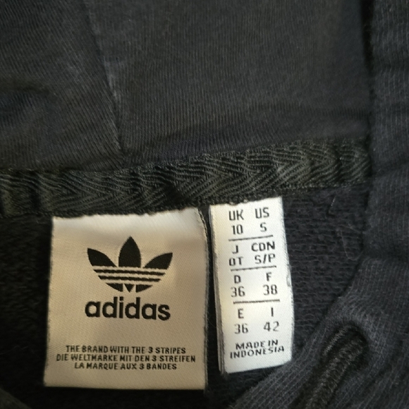 Adidas Adicolor Trifold Black Hoodie Sweatshirt - Picture 13 of 16